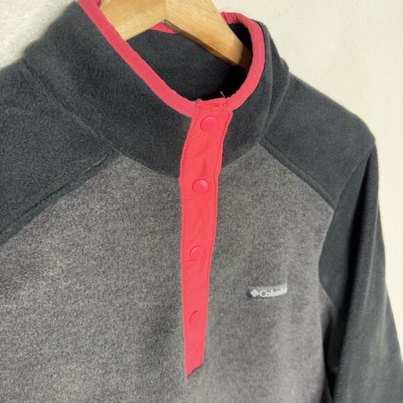 Columbia Sportswear Mount Cannon 1/2 Snap Pullover Gray Pink Women’s Large‎ - Picture 4 of 10